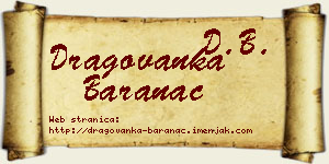 Dragovanka Baranac vizit kartica